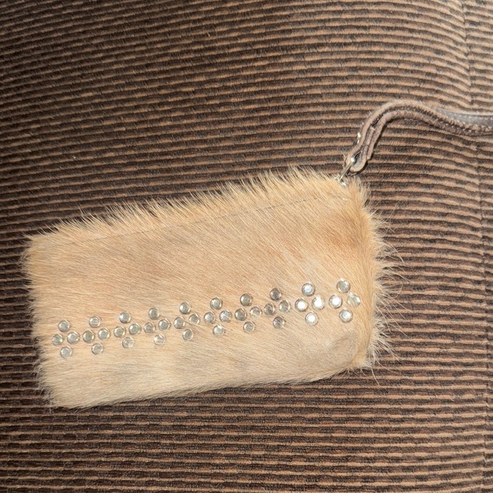 Real Cowhide Wristlet